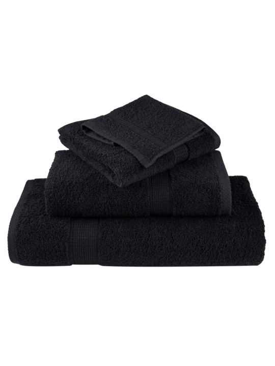 Premium ručníky na ruce solund 10ks černé 30x30cm 600 g/m²