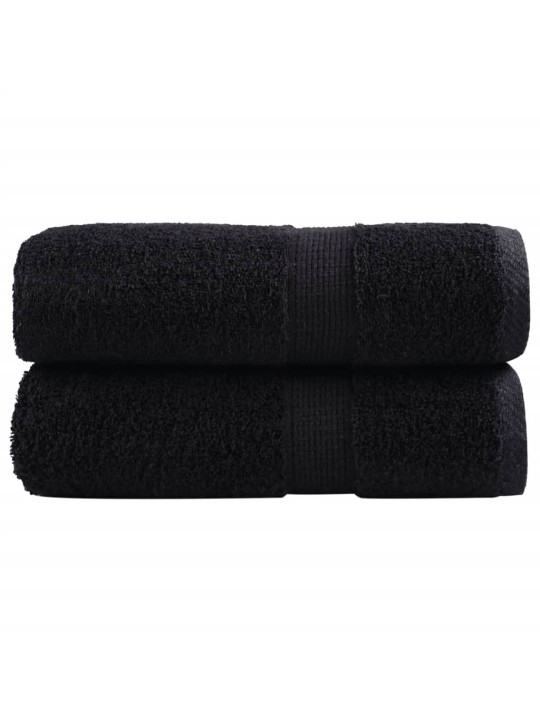 Premium ručníky solund 2 ks černé 30 x 50 cm 600 g/m²