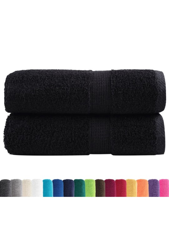 Premium ručníky solund 2 ks černé 30 x 50 cm 600 g/m²