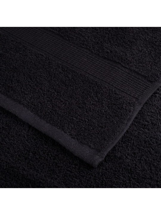 Premium ručníky solund 2 ks černé 50 x 100 cm 600 g/m²