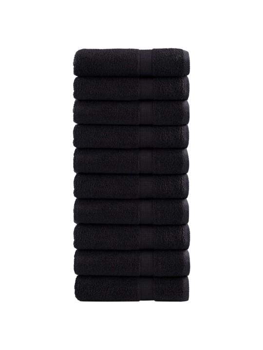 Premium ručníky solund 10 ks černé 70 x 140 cm 600 g/m²
