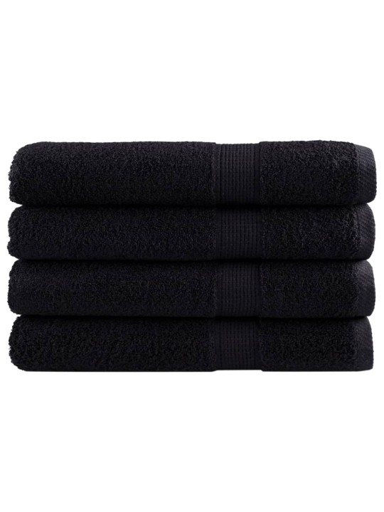 Premium ručníky solund 4 ks černé 100 x 200 cm 600 g/m²