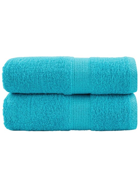 Premium ručníky na ruce solund 2 ks tyrkysové 30x30 cm 600 g/m²