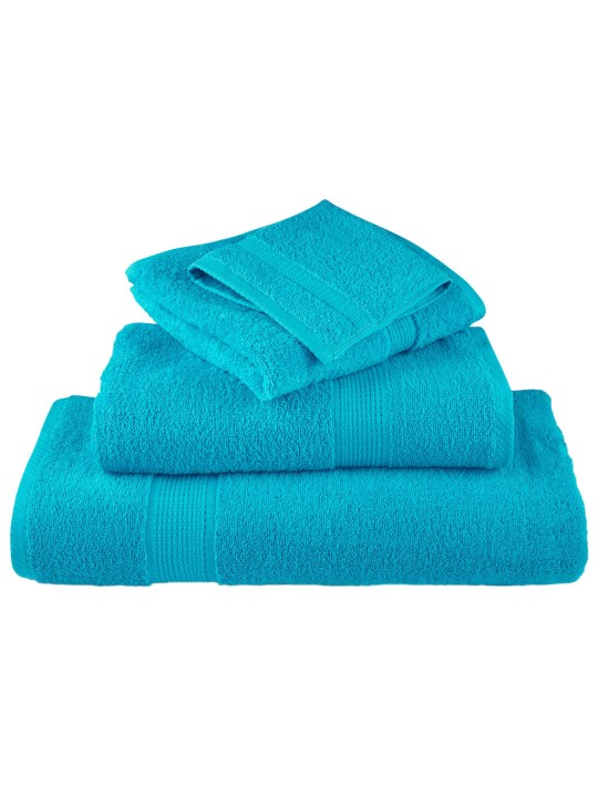 Premium ručníky na ruce solund 2 ks tyrkysové 30x30 cm 600 g/m²