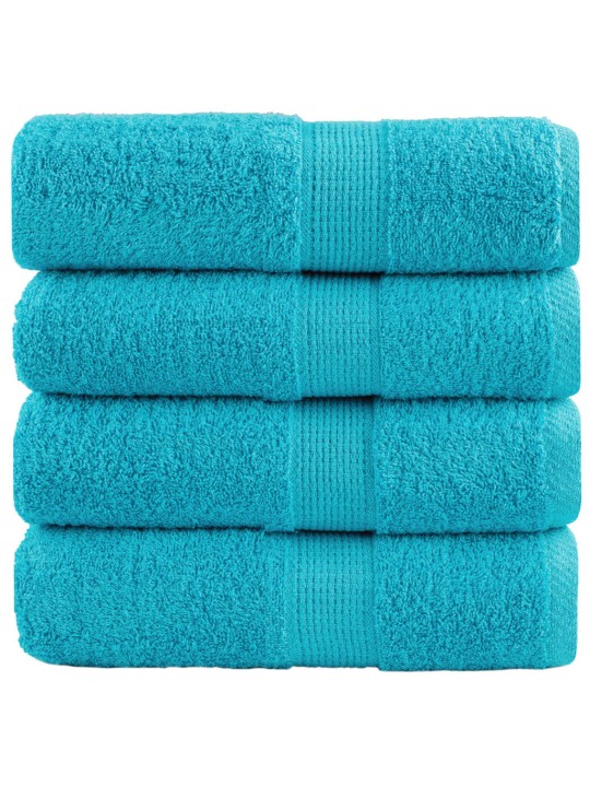Premium ručníky na ruce solund 4 ks tyrkysové 30x30 cm 600 g/m²