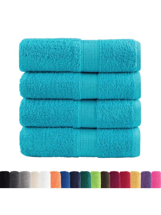 Premium ručníky na ruce solund 4 ks tyrkysové 30x30 cm 600 g/m²