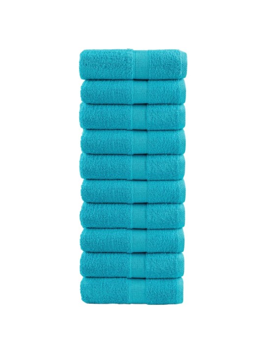 Premium ručníky na ruce solund 10 ks tyrkysové 30x30cm 600 g/m²
