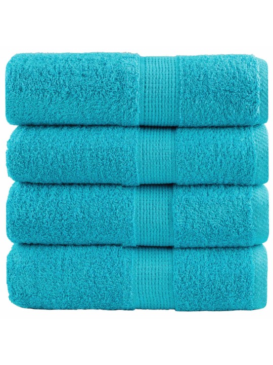 Premium ručníky solund 4 ks tyrkysové 30 x 50 cm 600 g/m²