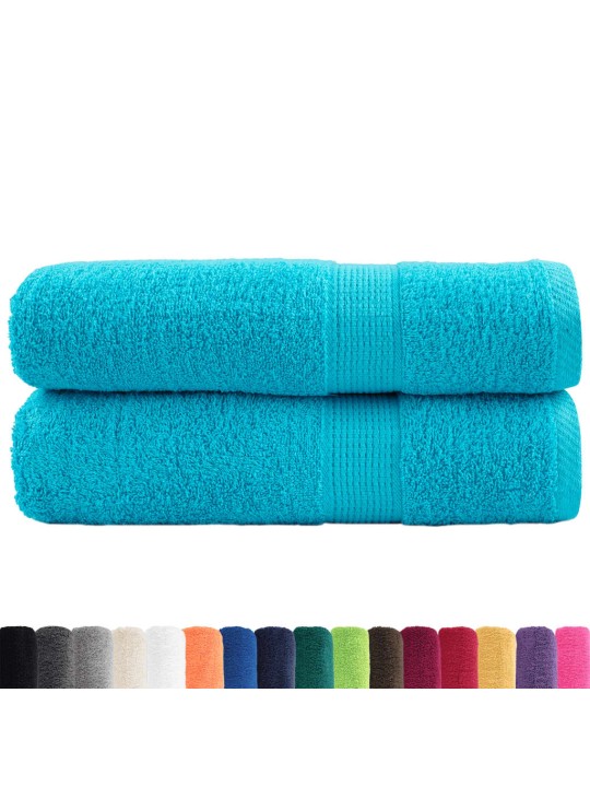 Premium ručníky solund 2 ks tyrkysové 50 x 100 cm 600 g/m²