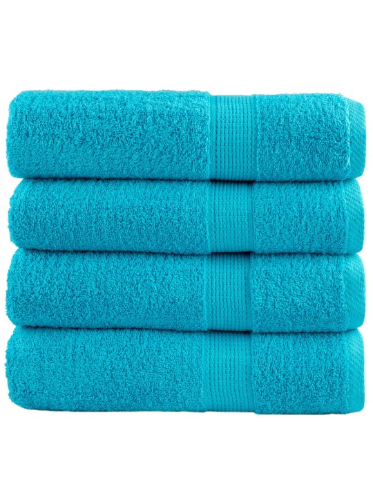 Premium ručníky solund 4 ks tyrkysové 70 x 140 cm 600 g/m²