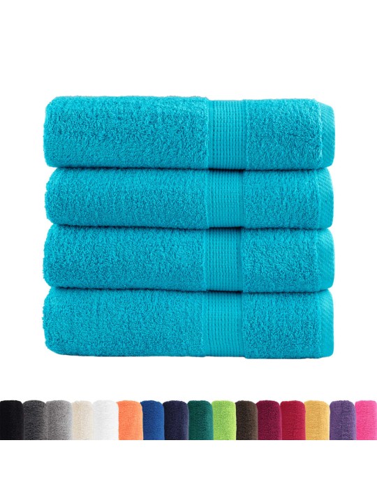 Premium ručníky solund 4 ks tyrkysové 70 x 140 cm 600 g/m²