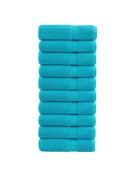 Premium ručníky solund 10 ks tyrkysové 70x140 cm 600 g/m²
