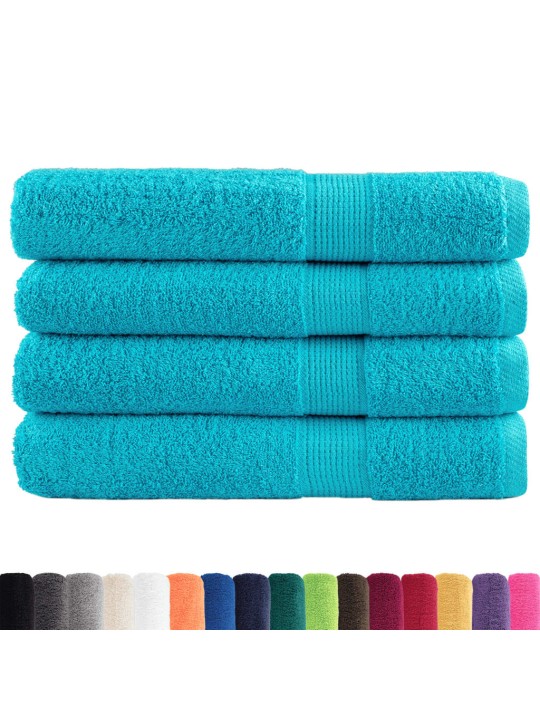 Premium ručníky solund 4 ks tyrkysové 100x200 cm 600 g/m²