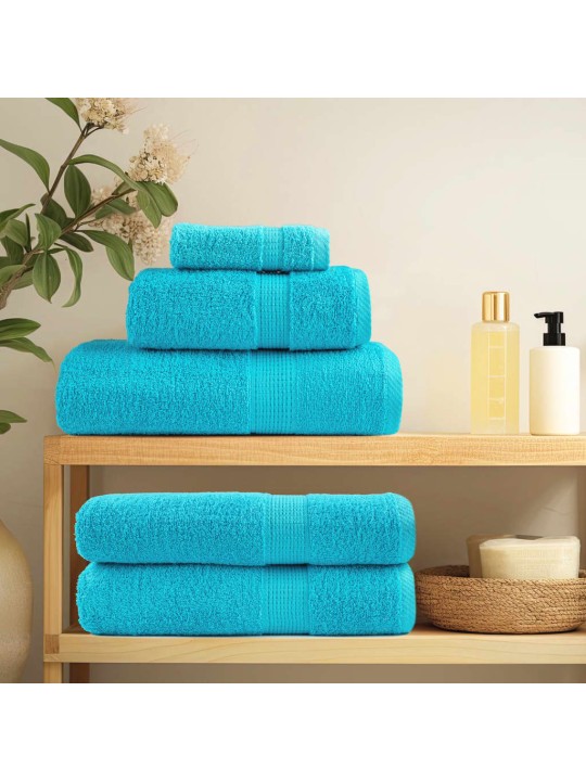 Premium ručníky solund 4 ks tyrkysové 100x200 cm 600 g/m²