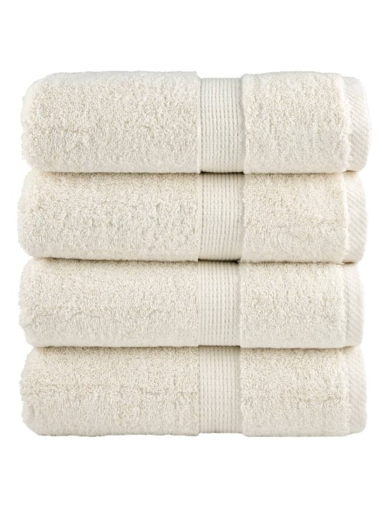 Premium ručníky na ruce solund 4 ks krémové 30 x 30 cm 600 g/m²