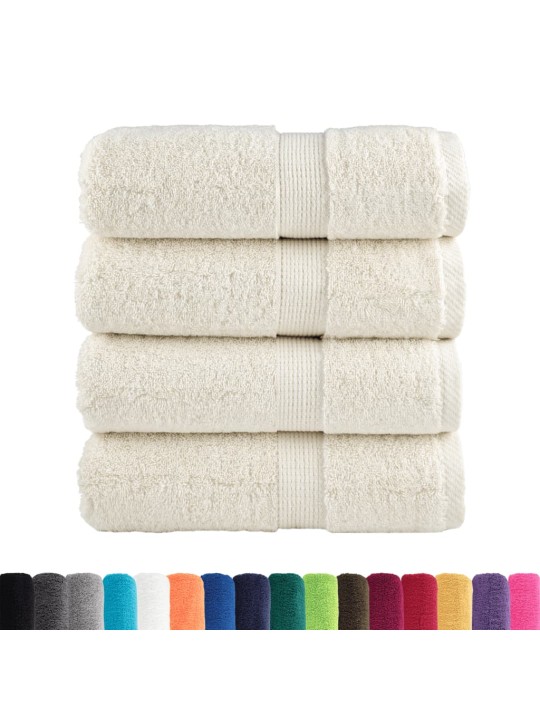 Premium ručníky na ruce solund 4 ks krémové 30 x 30 cm 600 g/m²
