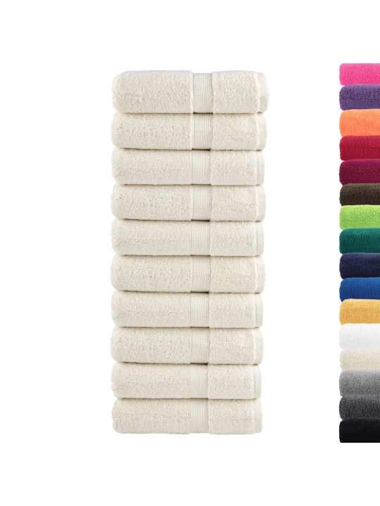 Premium ručníky solund 10 ks krémové 30 x 50 cm 600 g/m²