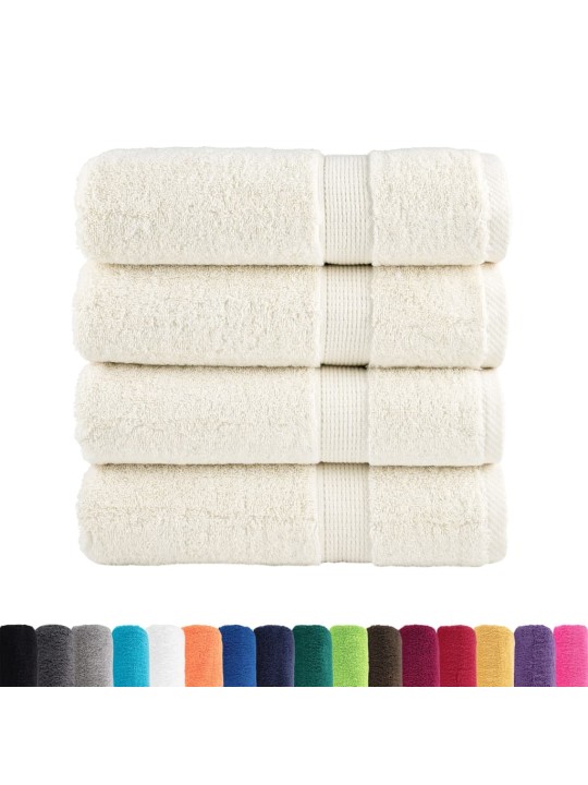 Premium ručníky solund 4 ks krémové 70 x 140 cm 600 g/m²
