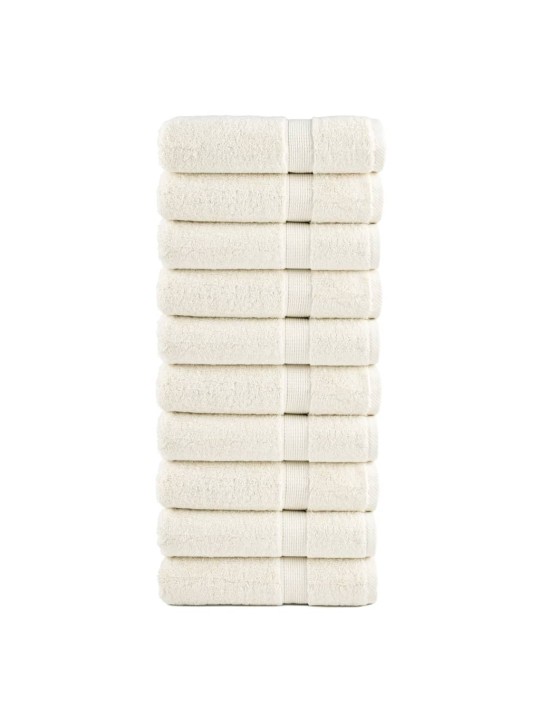 Premium ručníky solund 10 ks krémové 70 x 140 cm 600 g/m²