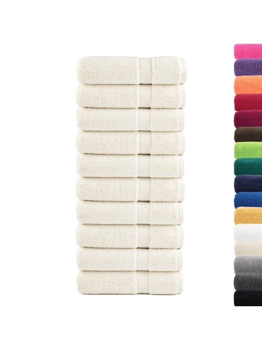 Premium ručníky solund 10 ks krémové 70 x 140 cm 600 g/m²