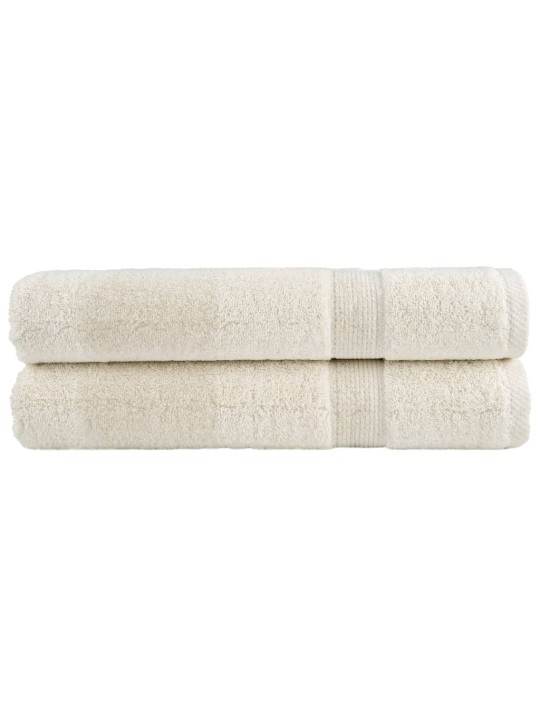 Premium ručníky solund 2 ks krémové 100 x 200 cm 600 g/m²