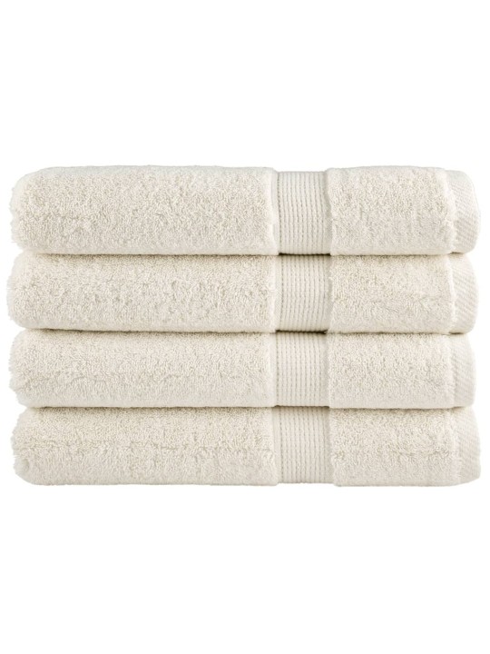 Premium ručníky solund 4 ks krémové 100 x 200 cm 600 g/m²
