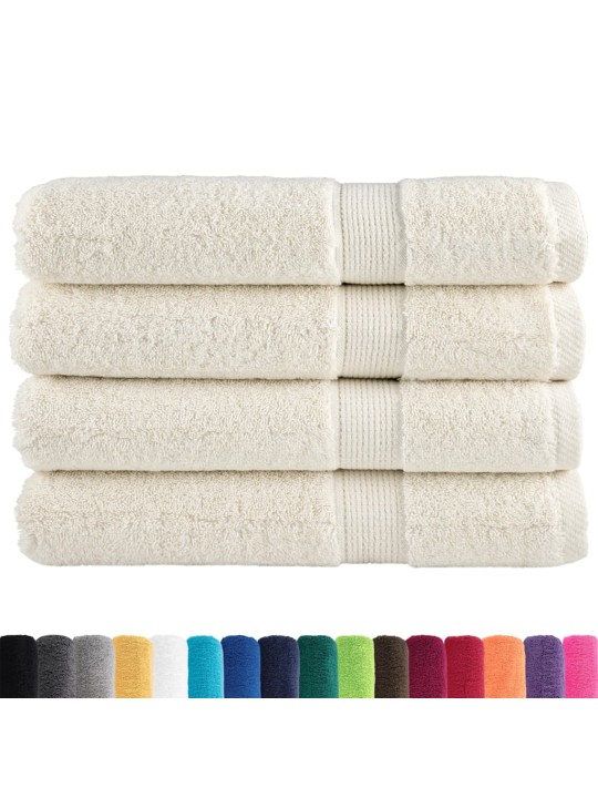Premium ručníky solund 4 ks krémové 100 x 200 cm 600 g/m²