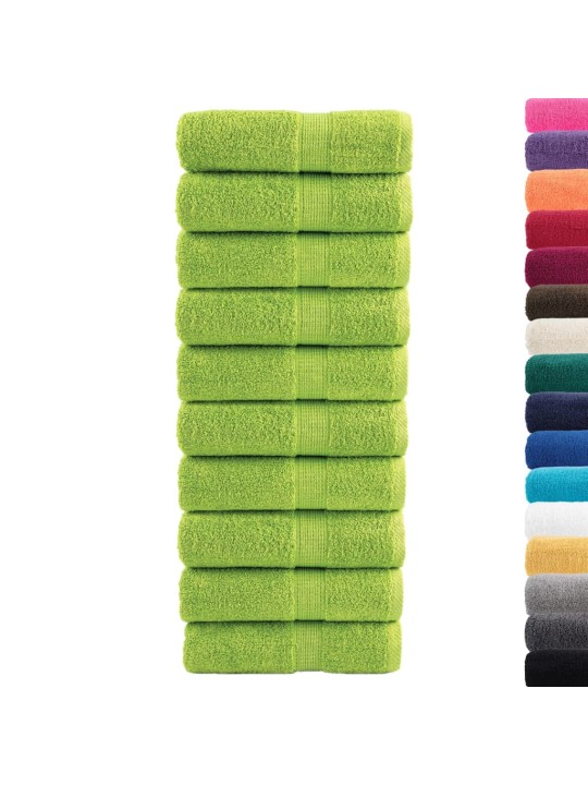 Premium ručníky na ruce solund 10ks zelené 30x30cm 600g/m²