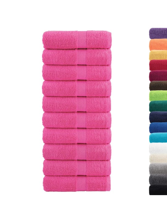 Premium ručníky solund 10 ks růžové 30 x 50 cm 600 g/m²