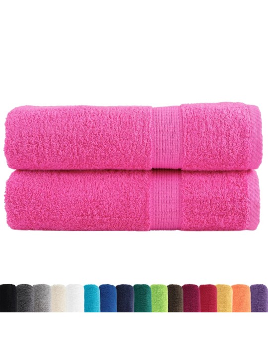 Premium ručníky solund 2 ks růžové 50 x 100 cm 600 g/m²