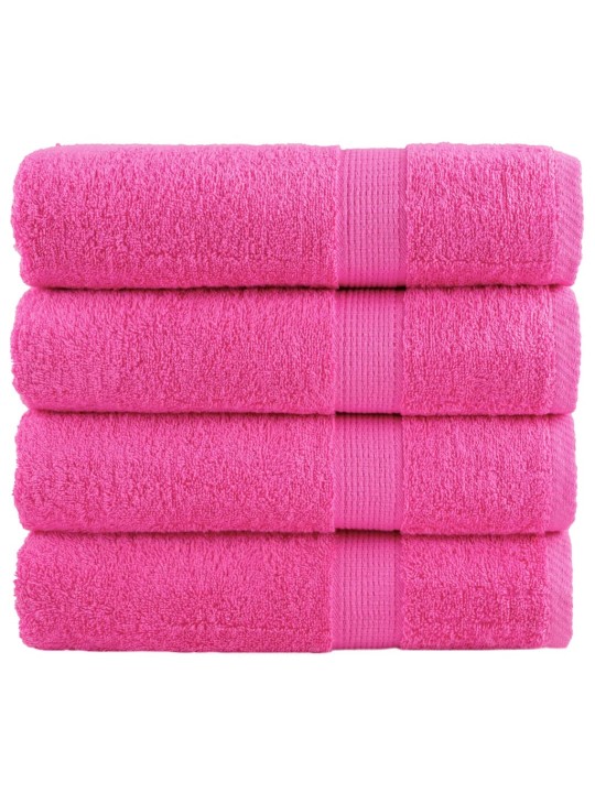 Premium ručníky solund 4 ks růžové 50 x 100 cm 600 g/m²
