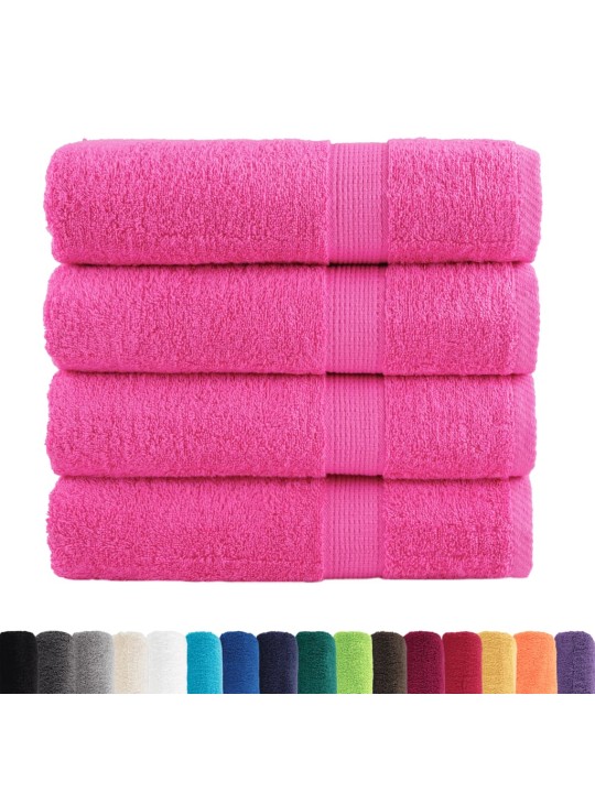 Premium ručníky solund 4 ks růžové 50 x 100 cm 600 g/m²