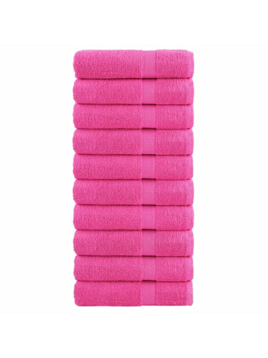 Premium ručníky solund 10 ks růžové 50 x 100 cm 600 g/m²