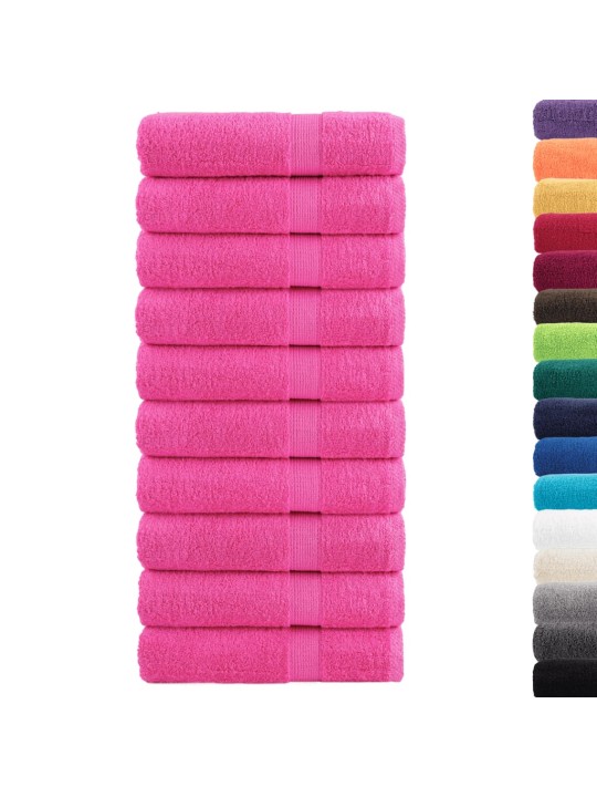 Premium ručníky solund 10 ks růžové 70 x 140 cm 600 g/m²