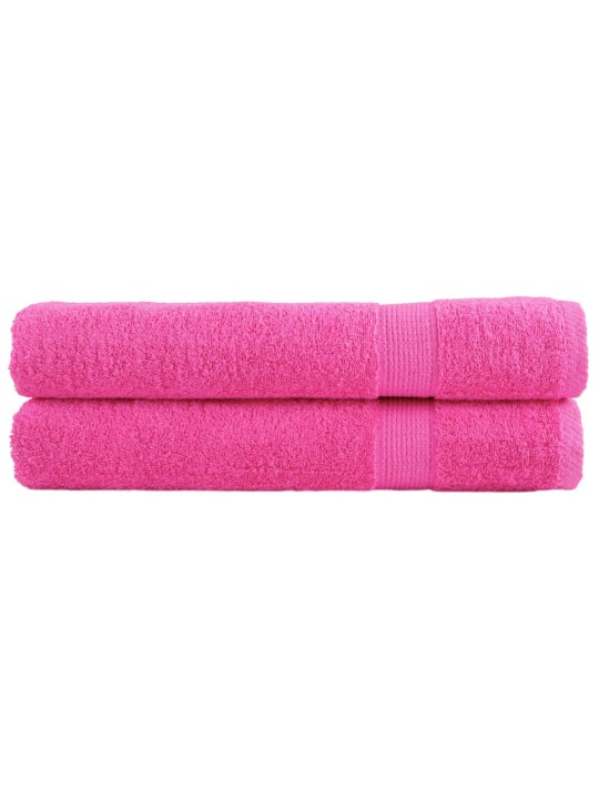 Premium ručníky solund 2 ks růžové 80 x 200 cm 600 g/m²