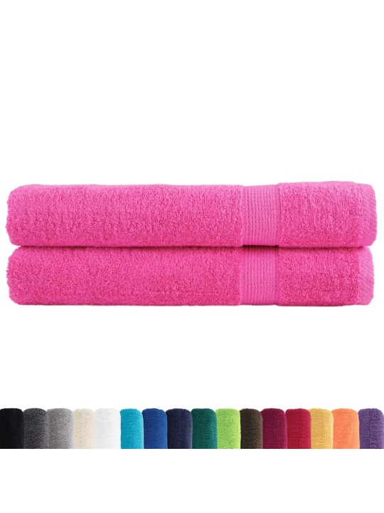 Premium ručníky solund 2 ks růžové 80 x 200 cm 600 g/m²