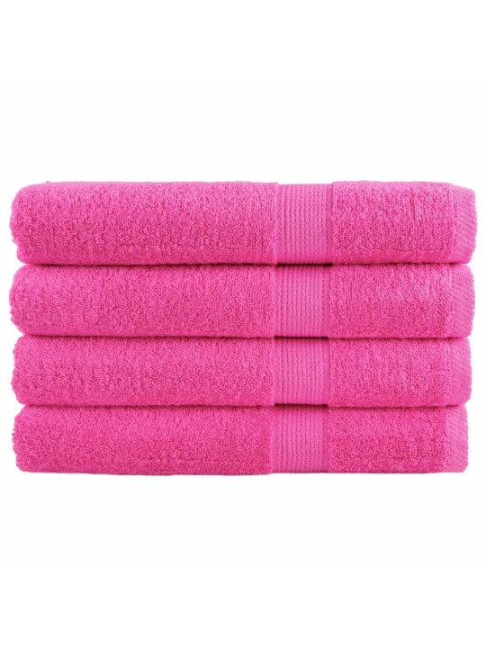 Premium ručníky solund 4 ks růžové 80 x 200 cm 600 g/m²