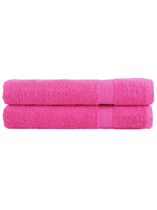 Premium ručníky solund 2 ks růžové 100 x 200 cm 600 g/m²