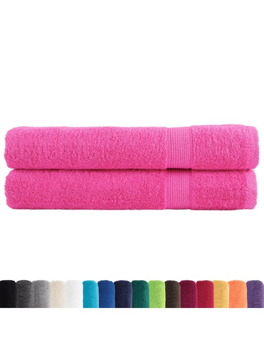 Premium ručníky solund 2 ks růžové 100 x 200 cm 600 g/m²