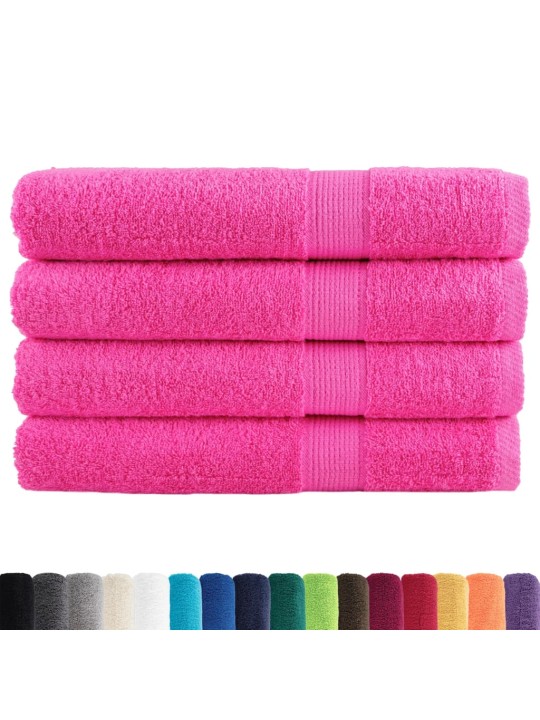 Premium ručníky solund 4 ks růžové 100 x 200 cm 600 g/m²