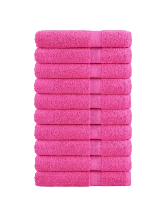 Premium ručníky solund 10 ks růžové 100 x 200 cm 600 g/m²