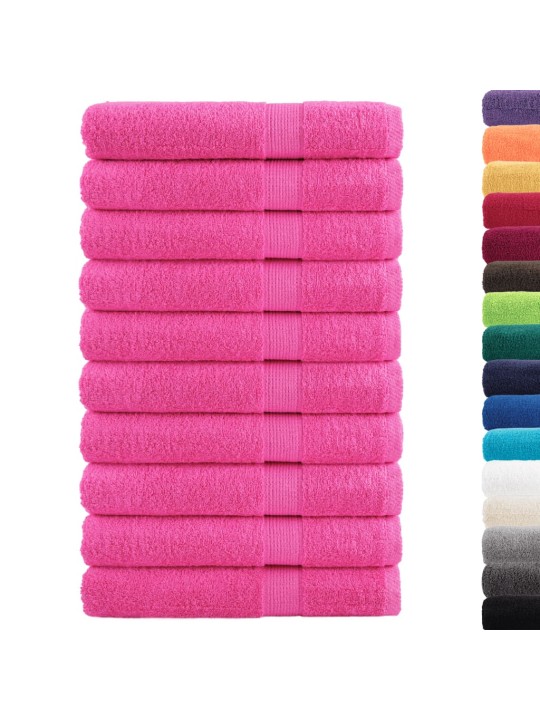 Premium ručníky solund 10 ks růžové 100 x 200 cm 600 g/m²