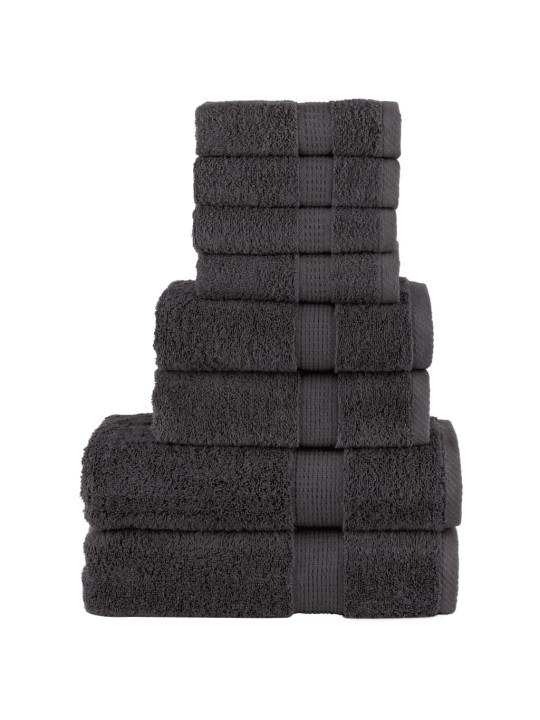 8dílná sada ručníků Premium SOLUND antracitová 600 g/m²