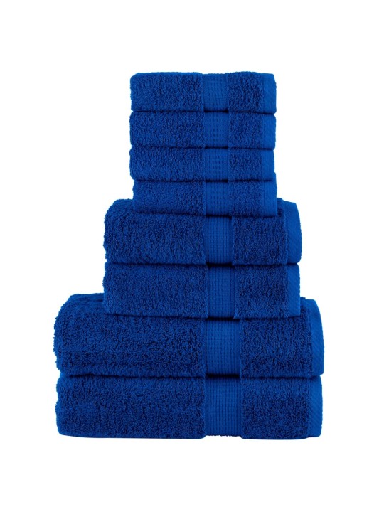 8dílná sada ručníků premium solund modrá 600 g/m²