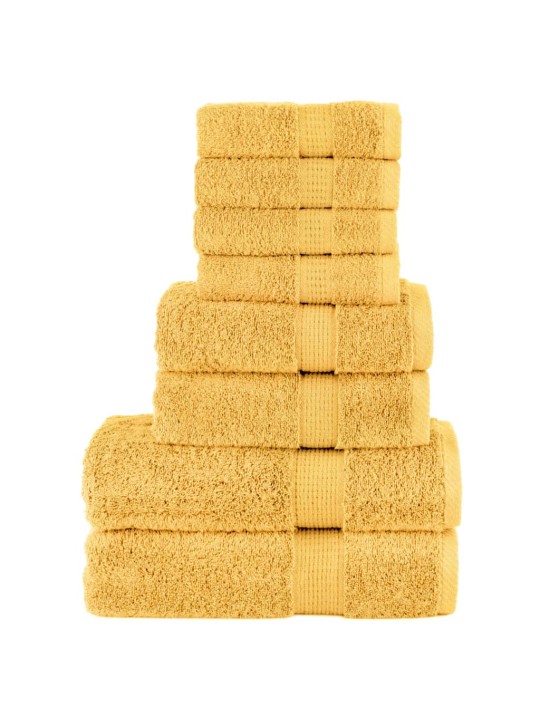 8dílná sada ručníků premium solund zlatá 600 g/m²