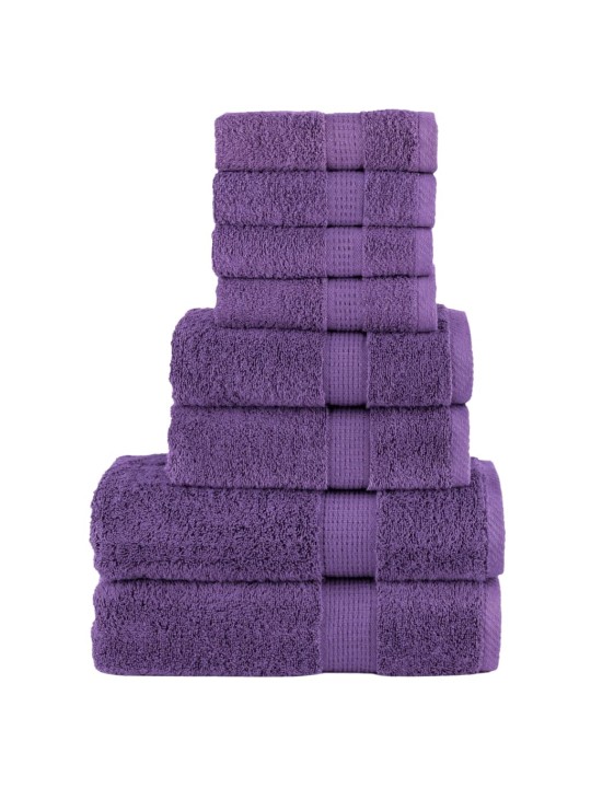 8dílná sada ručníků premium solund fialová 600 g/m²