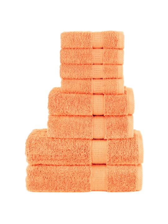 8dílná sada ručníků premium solund oranžová 600 g/m²