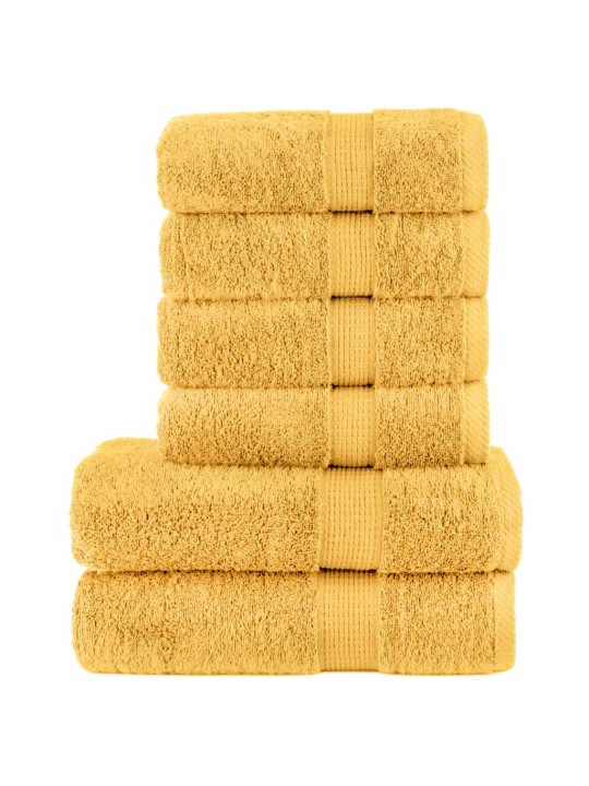 6dílná sada ručníků premium solund zlatá 600 g/m²