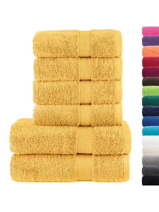 6dílná sada ručníků premium solund zlatá 600 g/m²