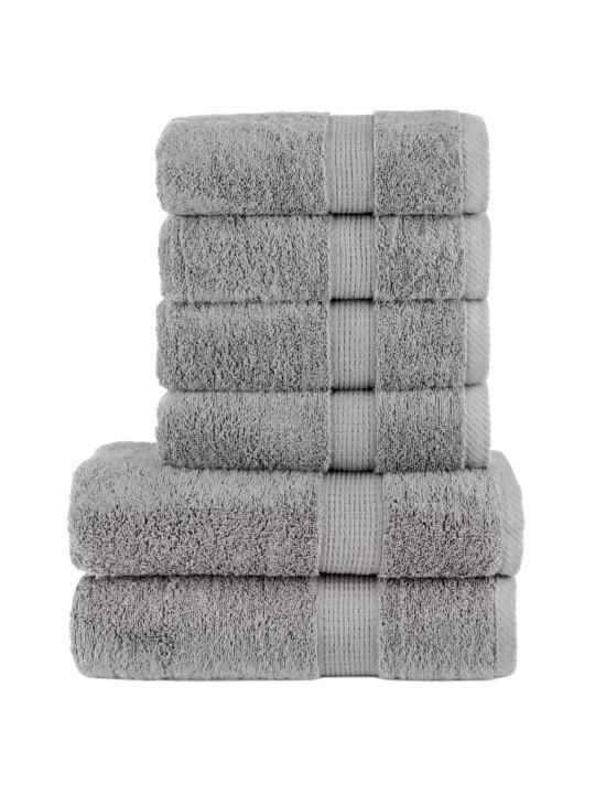 6dílná sada ručníků premium solund šedá 600 g/m²